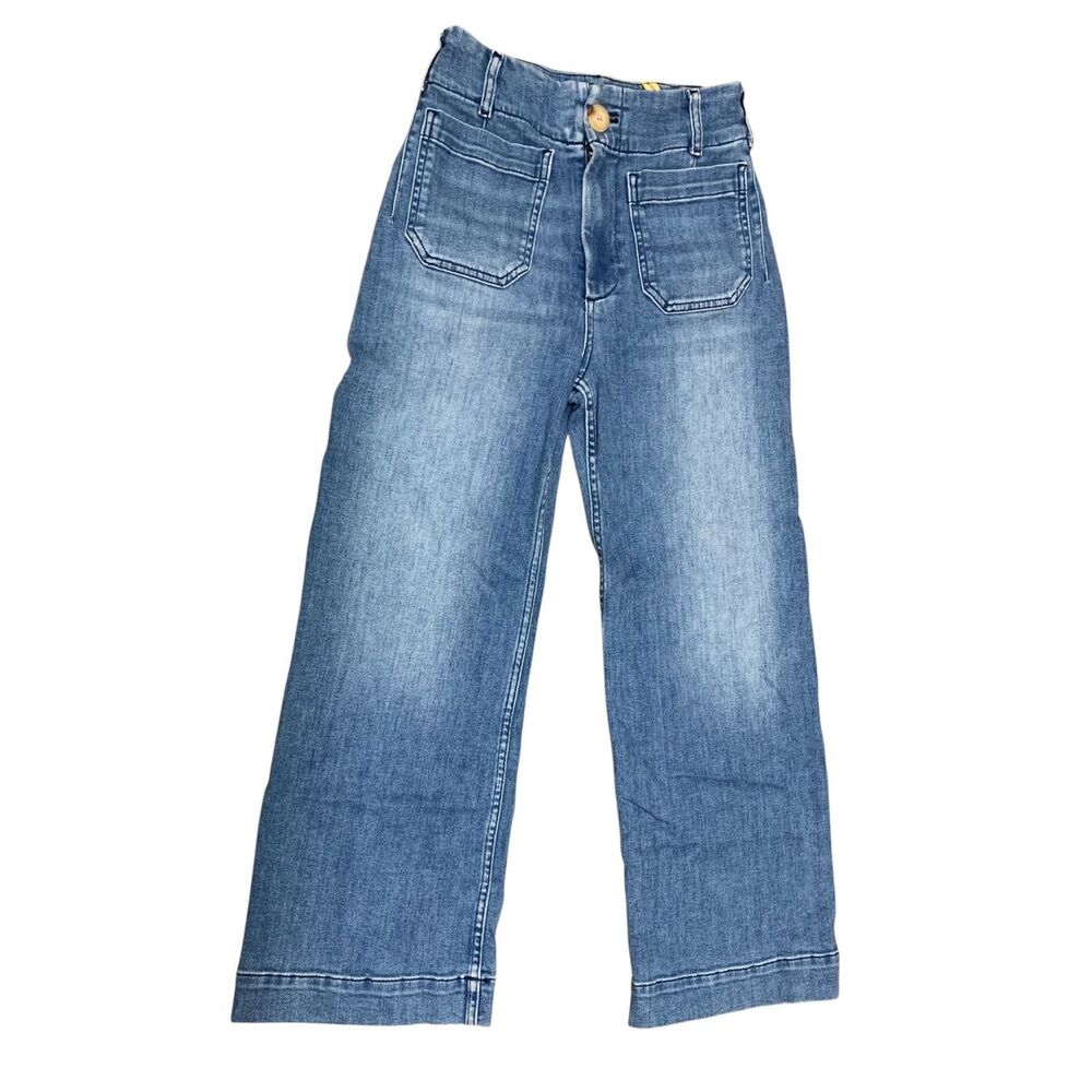 Anthropologie Maeve The Colette High Rise Crop Denim JEANS sz 26 - Picture 2 of 10